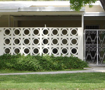 Examples of screen wall breeze blocks, used indoor or outdoor. Adding a beautifully different touch to any project.