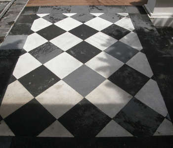 Besser Block Centre's LAVA STONE  used to create a natural and elegant feature area