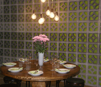 Examples of screen wall blocks, used indoor or outdoor. Adding a beautifully different touch to any project.